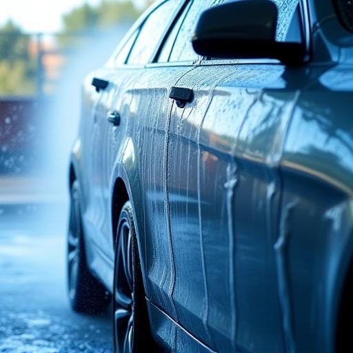 High-pressure rinse in action